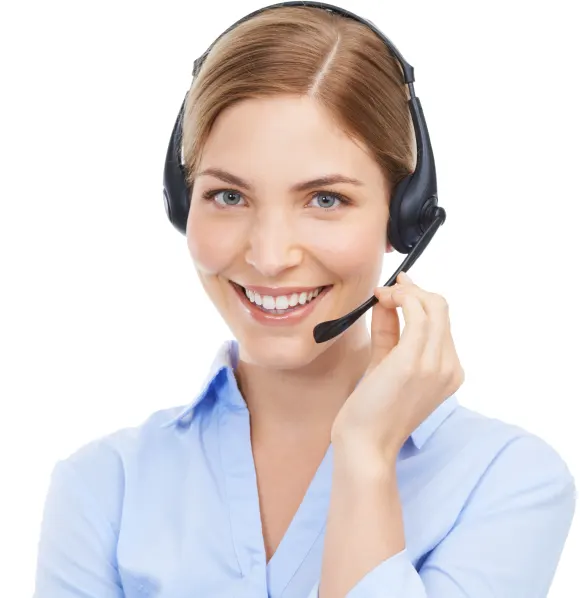 A friendly Choice Cleaning Plus support representative wearing a headset